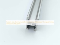 ドアと窓用のアルミプロファイル,H型枠,寸法14x25mm